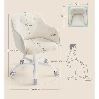 Kancelárska stolička SHERPA krémová 6