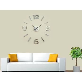 Nástenné hodiny SHINY strieborná 1