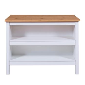 Kuchynský ostrovček SICILIA biela/dub artisan 2