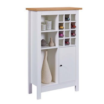 Regál na víno SICILIA biela/dub artisan 3