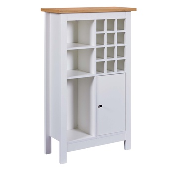 Regál na víno SICILIA biela/dub artisan 4