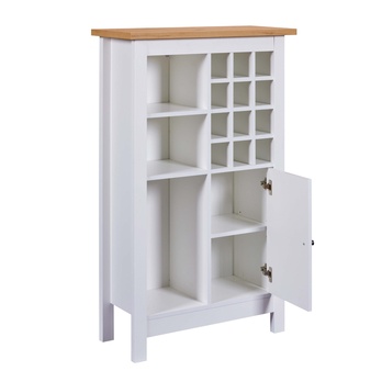 Regál na víno SICILIA biela/dub artisan 5