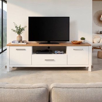 TV komoda SICILIA biela/dub artisan 1