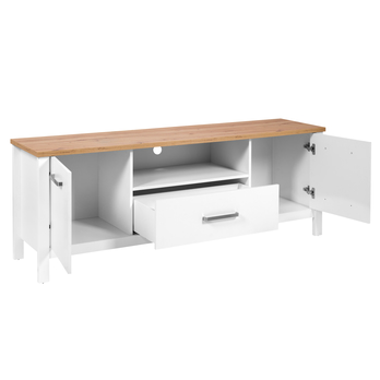TV komoda SICILIA biela/dub artisan 2