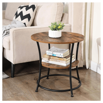 Odkladací stolík SIDE hnedá/čierna 1