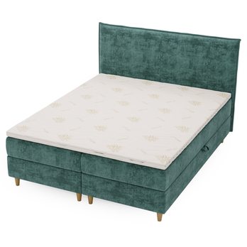 Posteľ s matracom a topperom SIDO azúrová, 160x200 cm 3