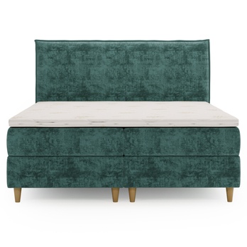 Posteľ s matracom a topperom SIDO azúrová, 160x200 cm 4