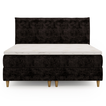 Posteľ s matracom a topperom SIDO čierna, 160x200 cm 4