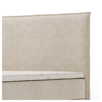 Posteľ s matracom a topperom SIDO krémová, 160x200 cm 5