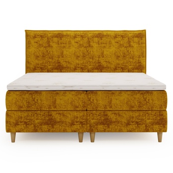 Posteľ s matracom a topperom SIDO medová, 180x200 cm 4