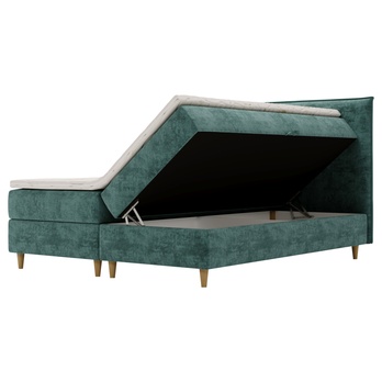 Posteľ s matracom a topperom SIDO azúrová, 160x200 cm 2