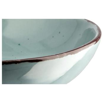 Miska trojhranná SIENA TURQUOISE tyrkysová, šírka 23 cm 3