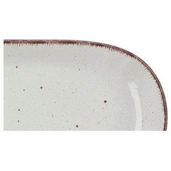 Servírovací tanier SIENA biela, šírka 25 cm 3