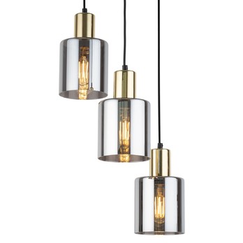 Závesné svietidlo SIERRA 2 sivá/zlatá/čierna 2