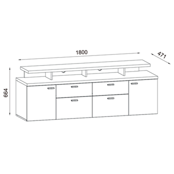 TV komoda SIKA matera/biela 6
