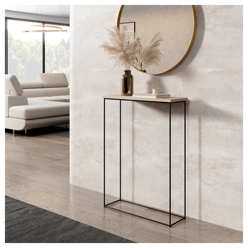 Konzolový stolík SILI čierna/dub artisan 1