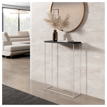 Konzolový stolík SILI biela/čierna 1