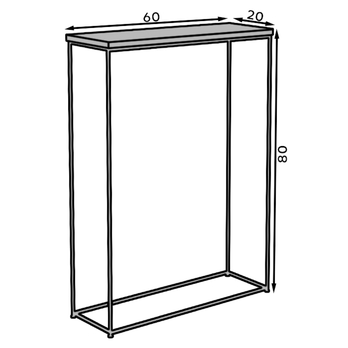 Konzolový stolík SILI biela/čierna 2