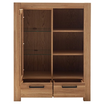 Vitrína SILIAS dub divoký, výška 140 cm 1