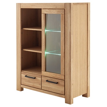 Vitrína SILIAS dub divoký, výška 140 cm 2