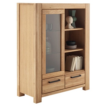 Vitrína SILIAS dub divoký, výška 140 cm 3