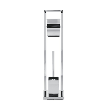 Držiak na WC kefu a toaletný papier SILVER oceľ pochrómovaná 1
