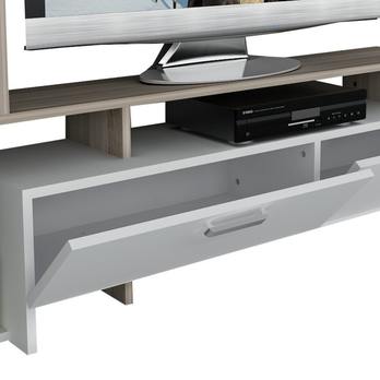 TV stolík SIMAL biela/dub 3