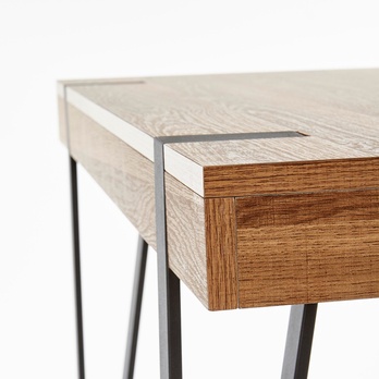 Písací stôl SIMBA orech/čierna 7