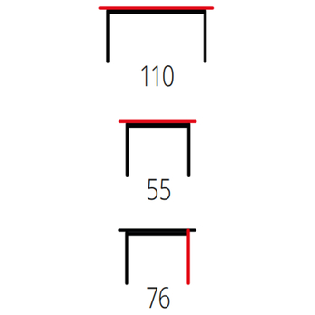 Písací stôl SIMBA orech/čierna 9