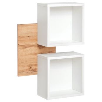 Nástenný regál SIMPLE dub wotan/biela, šírka 60 cm 1