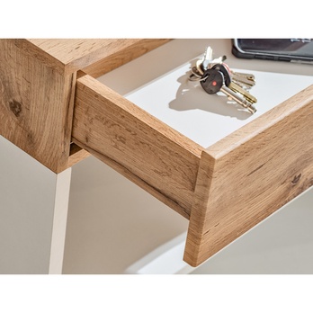 Nástenný regál SIMPLE dub wotan/biela, šírka 100 cm 5