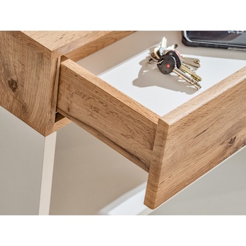 Nástenná komoda SIMPLE dub wotan/biela 3