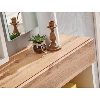 Nástenná komoda SIMPLE dub wotan/biela 4