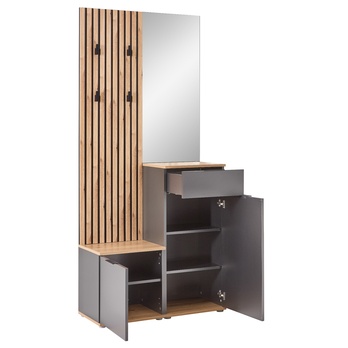 Predsieňová zostava SIMPLE sivá/dub artisan 2