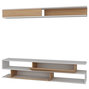 TV stena SIMS 2 teak/biela 3