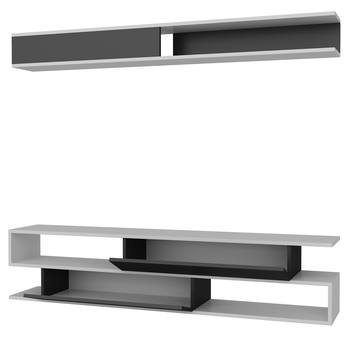 TV stena SIMS 2 biela/čierna 3