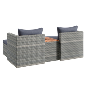 Balkónová zostava SINTRA akácia/tmavosivá 2