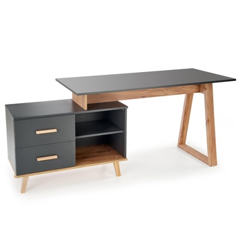 Písací stôl SIRGAU XL dub wotan/antracitová 3