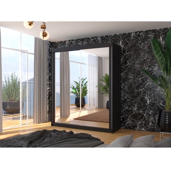 Šatníková skriňa SIRIN čierna 1