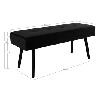 Lavica SKABY čierna 3