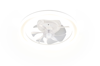 Stropné LED svietidlo s ventilátorom SKAULO biela 2