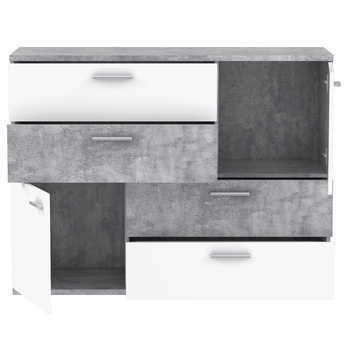 Komoda SKIVE betón/biela 3