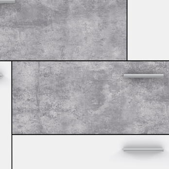 Komoda SKIVE betón/biela 5