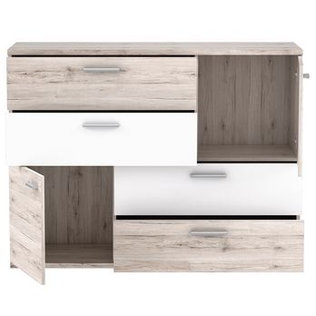 Komoda SKIVE dub pieskový/biela 2