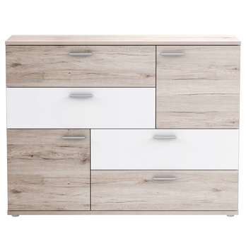 Komoda SKIVE dub pieskový/biela 3