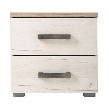 Nočný stolík  SKYE dub biely/dub sivý 3