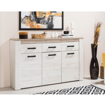 Komoda SKYE dub biely/dub sivý 1