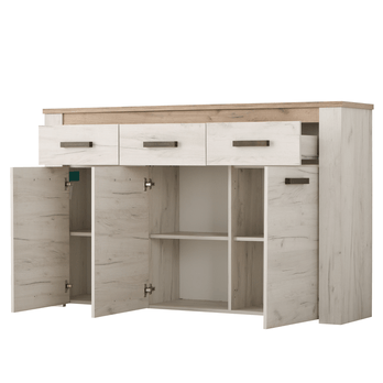 Komoda SKYE dub biely/dub sivý 2