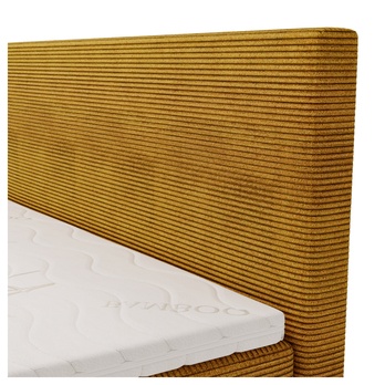 Posteľ s matracom a topperom SLEEP NEW horčicová, 140x200 cm 3