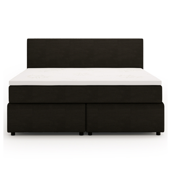 Posteľ s matracom a topperom SLEEP NEW čierna, 160x200 cm 2